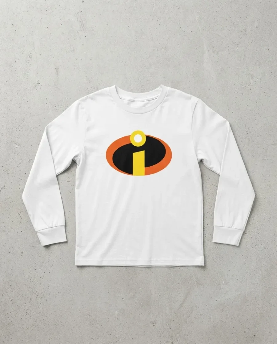 Camiseta Branca Ls Infantil Os Incríveis mlc
