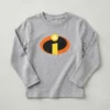 Camiseta Cinza Ls Infantil Os Incríveis mlr