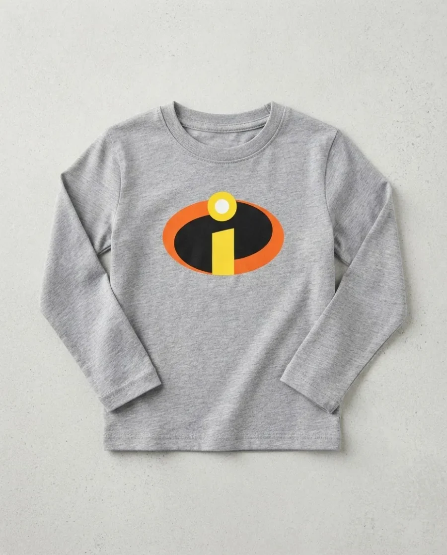 Camiseta Cinza Ls Infantil Os Incríveis mlr