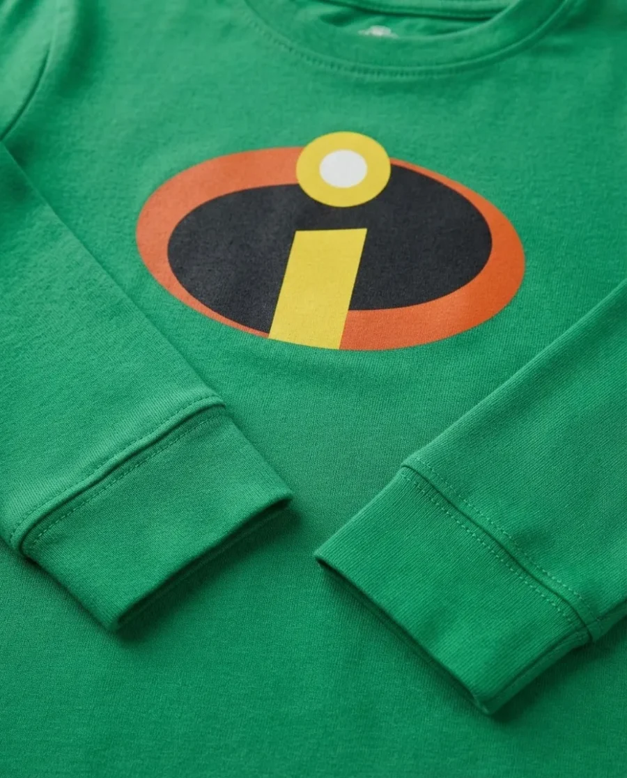 Camiseta Verde Ls Infantil Os Incríveis mlc