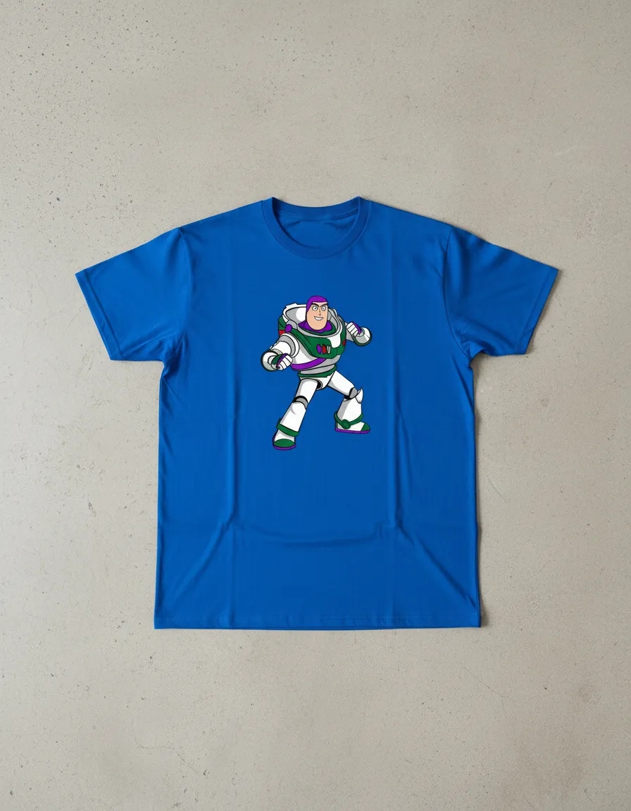 Camiseta Azul Adulto Unissex Buzz Lightyear Toy Story mlr