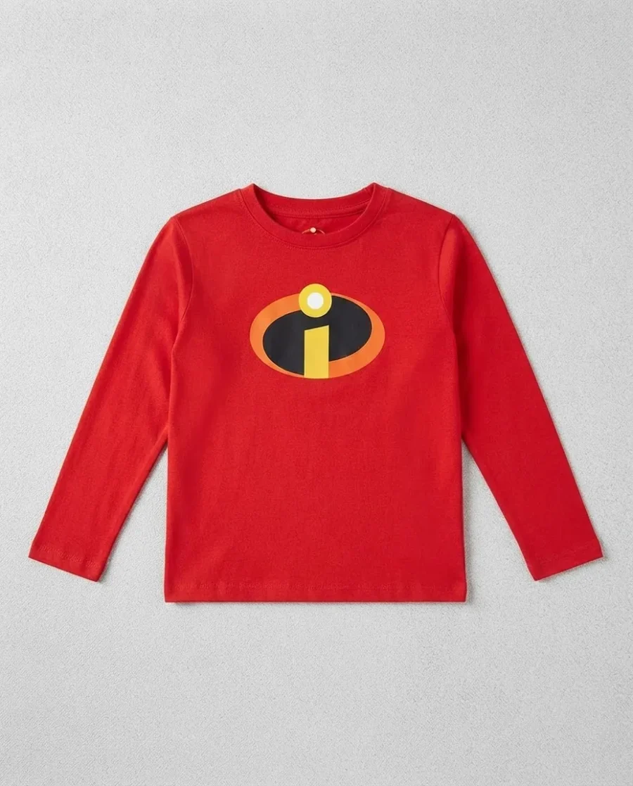 Camiseta Vermelha Ls Infantil Os Incríveis mlc