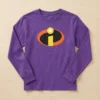 Camiseta Roxa Ls Infantil Os Incríveis mlc
