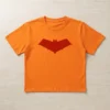 Camiseta Laranja Ss Adulto Capuz Vermelho mlc