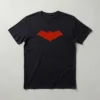 Camiseta Preta Ss Adulto Capuz Vermelho mlc