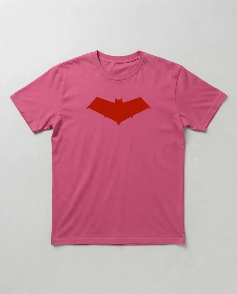 Camiseta Rosa Ss Adulto Capuz Vermelho mlr
