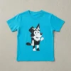 Camiseta Azul-turquesa Manga Curta Infantil Bluey Mackenzie mlc