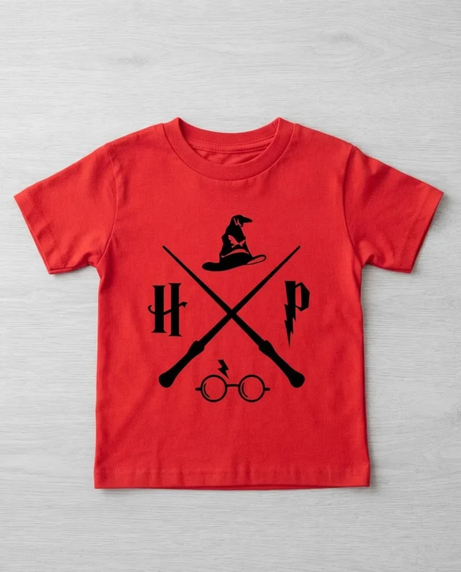 2 Camiseta Vermelha Infantil Unissex Harry Potter mlc