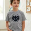 Camiseta Cinza Infantil Unissex Shield mlc