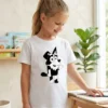 Camiseta Branca Manga Curta Infantil Bluey Mackenzie mlr