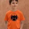Camiseta Laranja Infantil Unissex Shield mlc