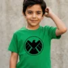 Camiseta Verde Infantil Unissex Shield mlc