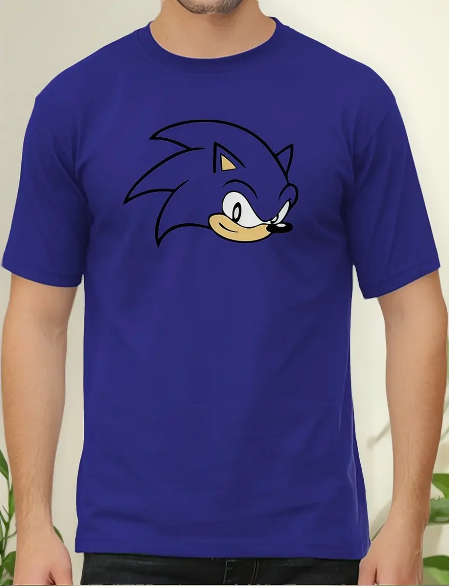 2 Camiseta Azul Adulto Unissex Sonic the Hedgehog mlc