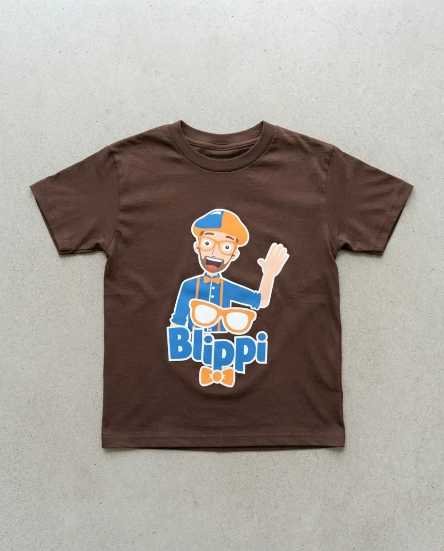 Camiseta Marrom Infantil Unissex Blippi mlc