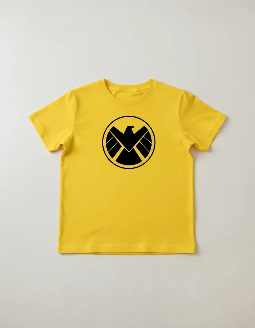 Camiseta Amarela Infantil Unissex Shield mlc