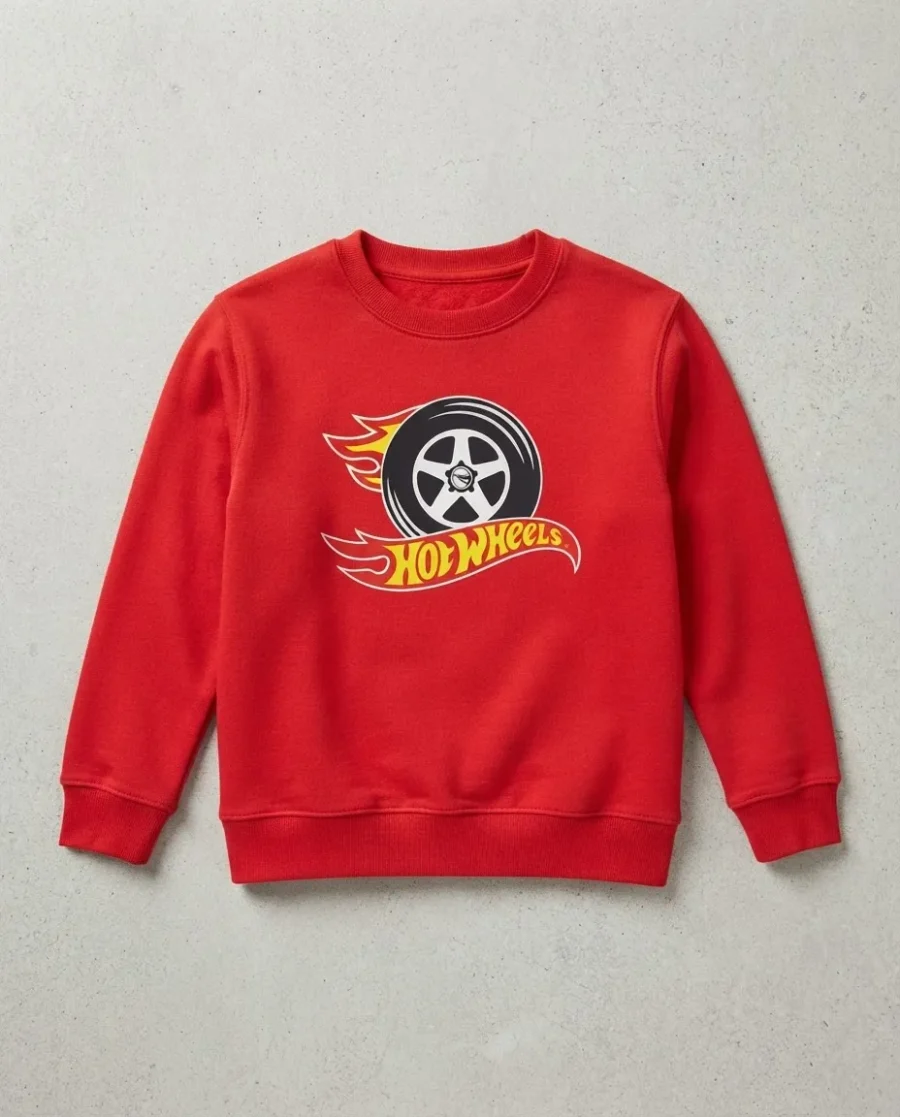 Moletom Vermelho Infantil Unissex Hot Wheels mlc