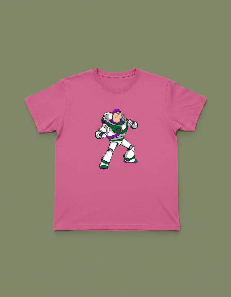 2 Camiseta Rosa Baby Look Feminina Buzz Lightyear Toy Story mlr