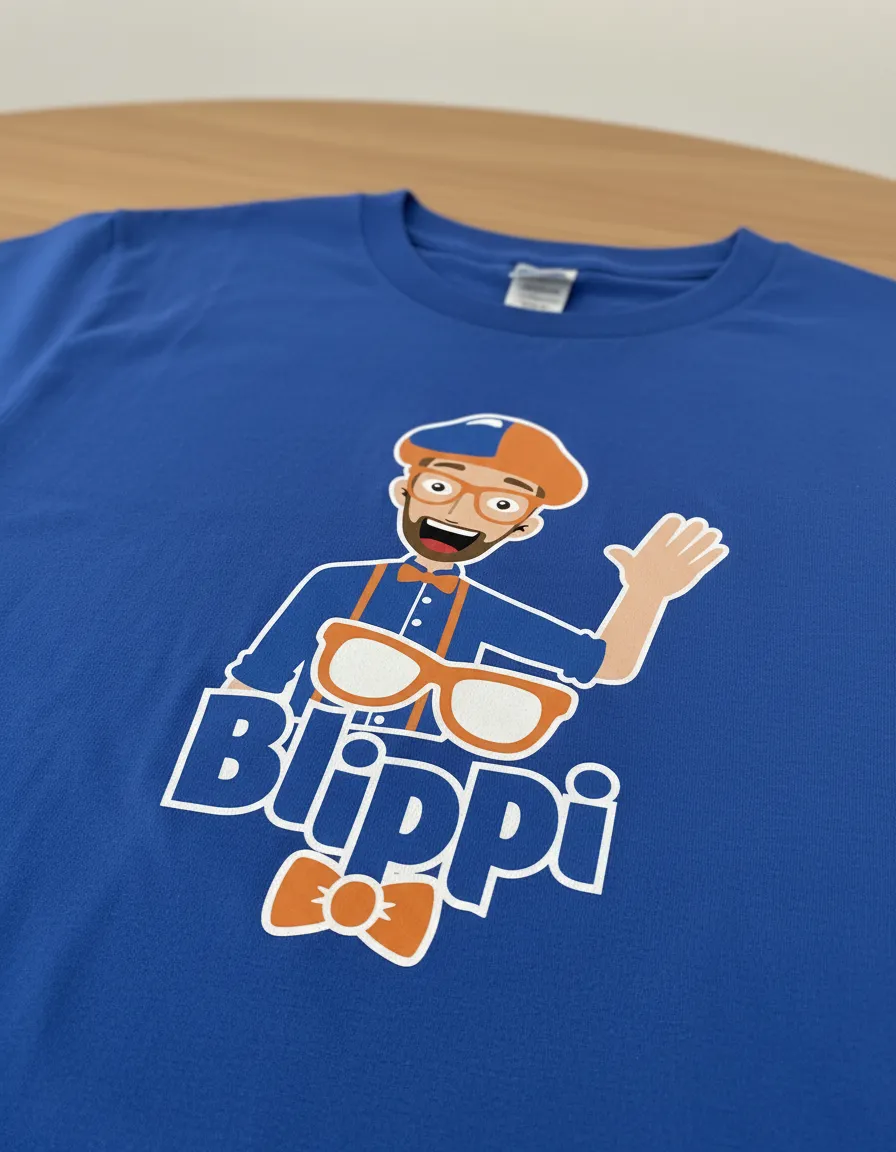 2 Camiseta Azul Adulto Unissex Blippi mlc