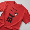 2 Camiseta Vermelha Infantil Unissex Piscadinha Divertida mlc