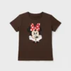 2 Camiseta Manga Curta Marrom Infantil Unissex Minnie Mouse mlc