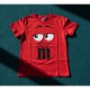 2 Camiseta Vermelha Infantil Unissex m&m mod 3 mlc