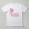 Camiseta Branca Tradicional Adulto Unissex Outubro Rosa mlc