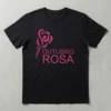 Camiseta Preta Tradicional Adulto Unissex Outubro Rosa mlc