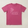 Camiseta Rosa Logo Rosa Tradicional Adulto Unissex Outubro Rosa mlc