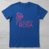 Camiseta Azul Baby Look Feminina Outubro Rosa mlr