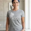 Camiseta Cinza Baby Look Feminina Outubro Rosa mlc