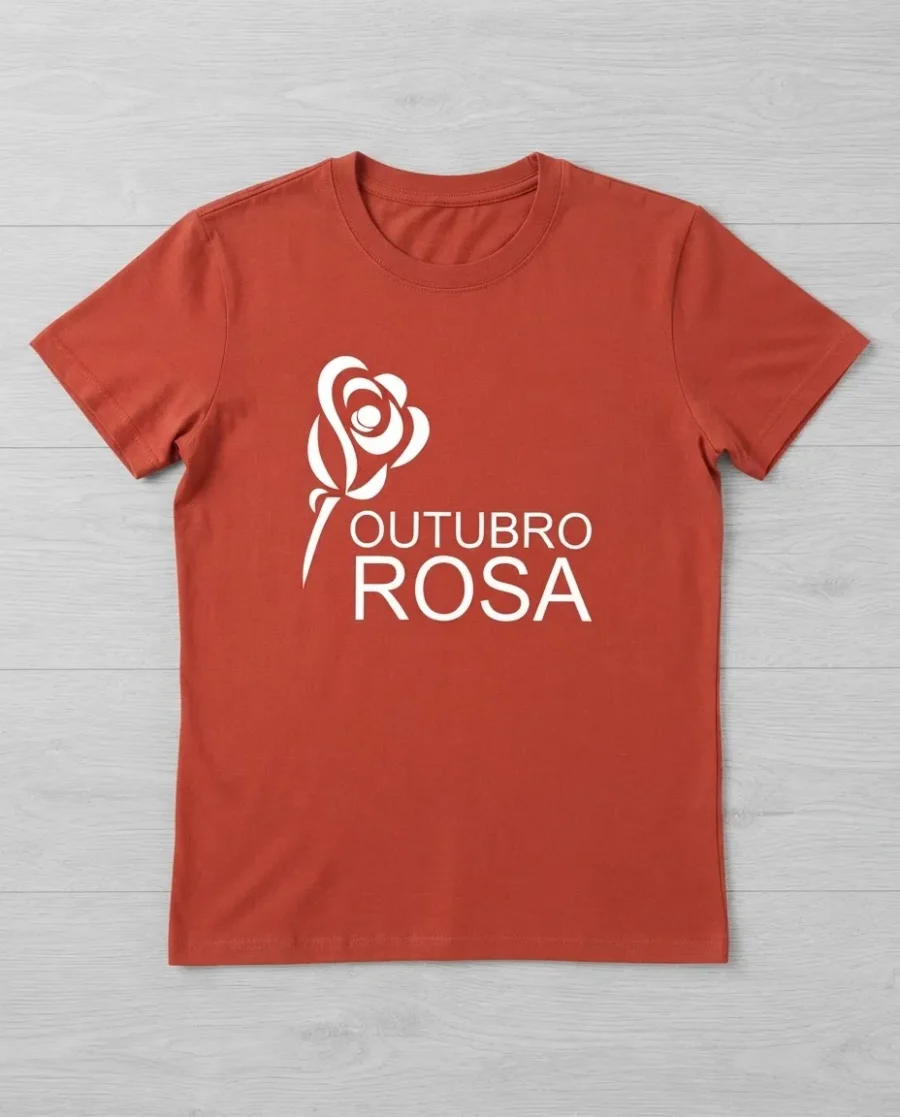 Camiseta Vermelha Baby Look Feminina Outubro Rosa spe