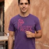 Camiseta Roxa Tradicional Adulto Unissex Outubro Rosa mlc