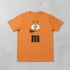 2 Camiseta Laranja Adulto Masculino m&m Carinha mlc