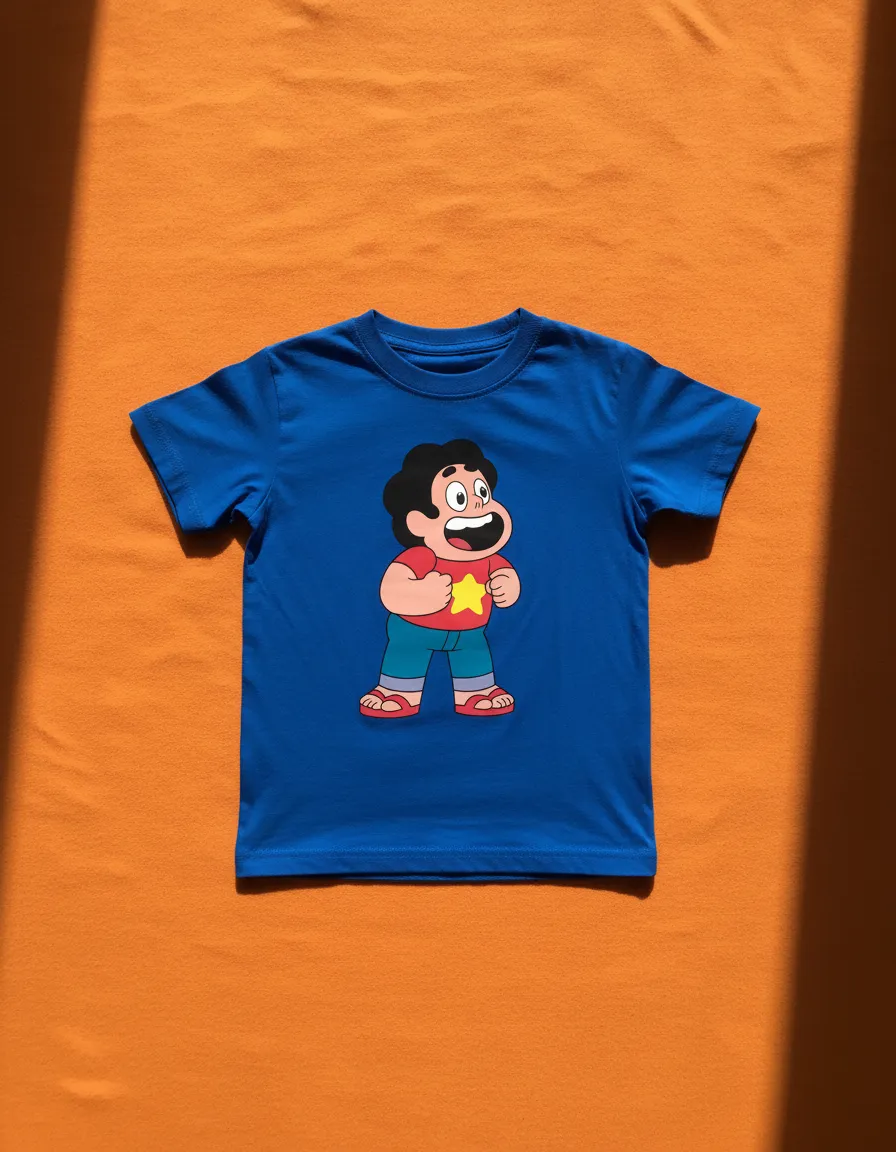Camiseta Azul Steven Universo ( Infantil ) mlc