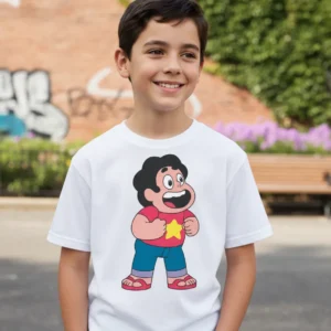 24 Camiseta Branca Steven Universo ( Infantil ) mlc