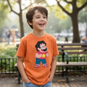 25 Camiseta Laranja Steven Universo ( Infantil ) mlc