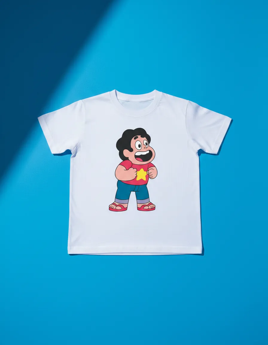 Camiseta Branca Steven Universo ( Infantil ) mlr