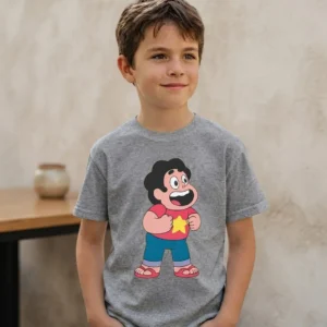 26 Camiseta Cinza Steven Universo ( Infantil ) mlc