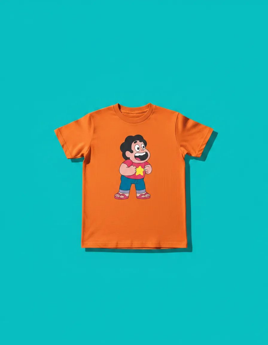 Camiseta Laranja Steven Universo ( Infantil ) mlr