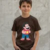 Camiseta Marrom Steven Universo ( Infantil ) mlr