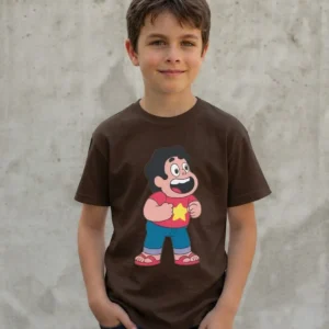 27 Camiseta Marrom Steven Universo ( Infantil ) mlc