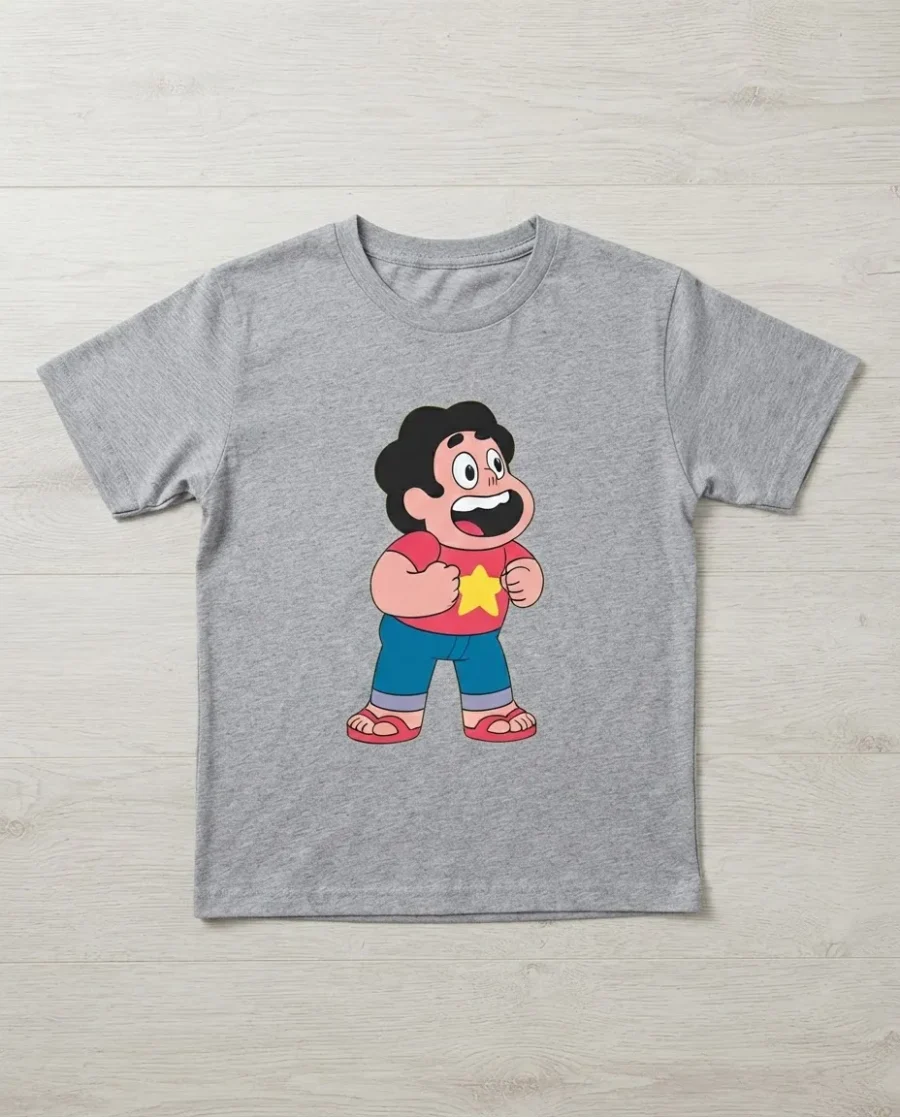 Camiseta Cinza Steven Universo ( Infantil ) mlc