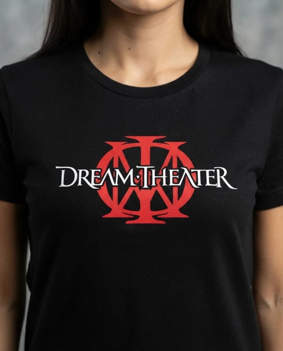 Camiseta Preta Dream Theater Baby Look mlc