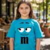 3 Camiseta Azul-turquesa Infantil Unissex m&m mod 3 spe