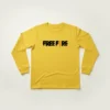 Camiseta Amarela Manga Comprida Baby Look Feminina Free Fire Amarela mlc