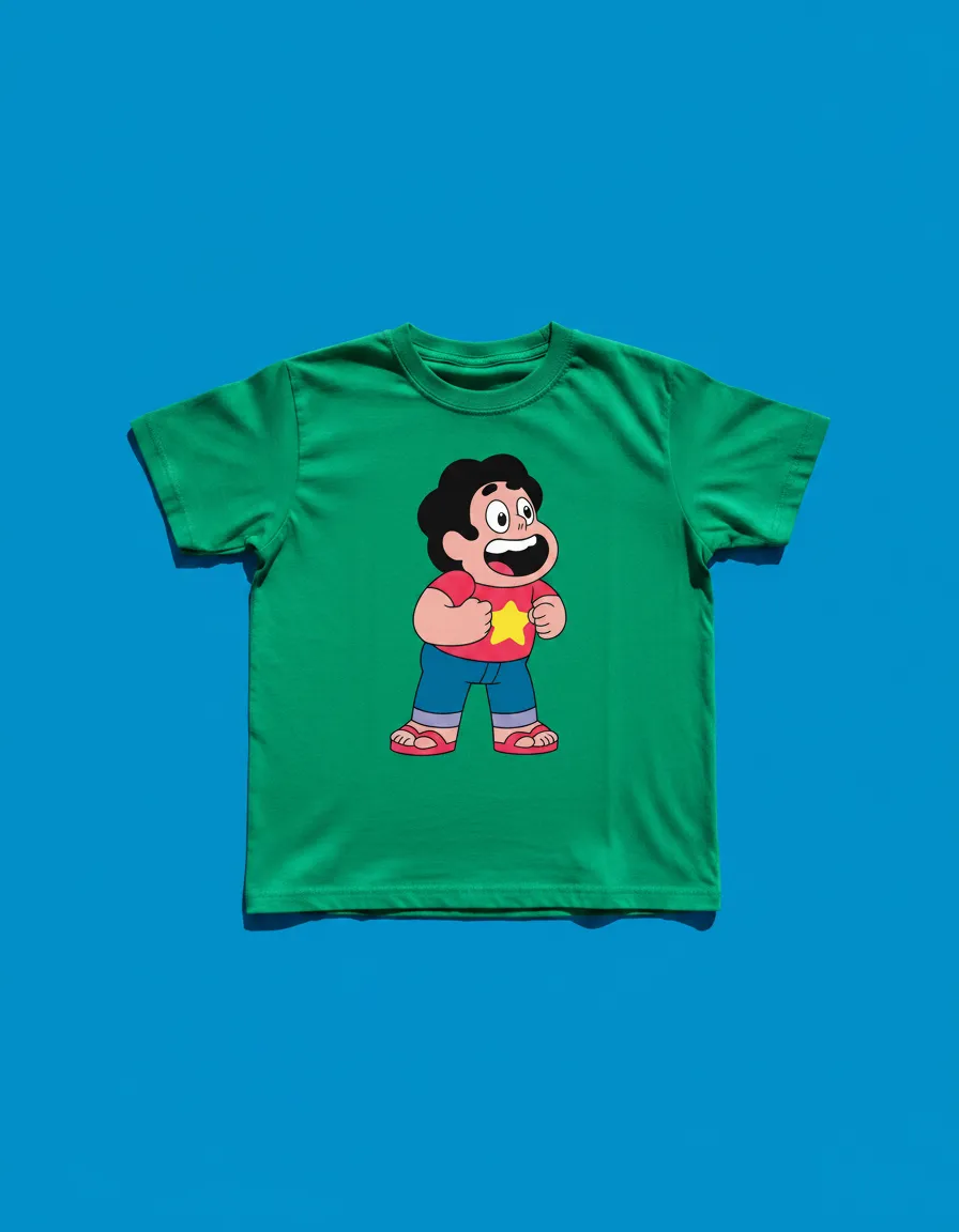 Camiseta Verde Steven Universo ( Infantil ) mlr