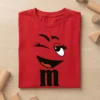 4 Camiseta Vermelha M&m Infantil Piscando Fantasia Amigas Em Cores mlr
