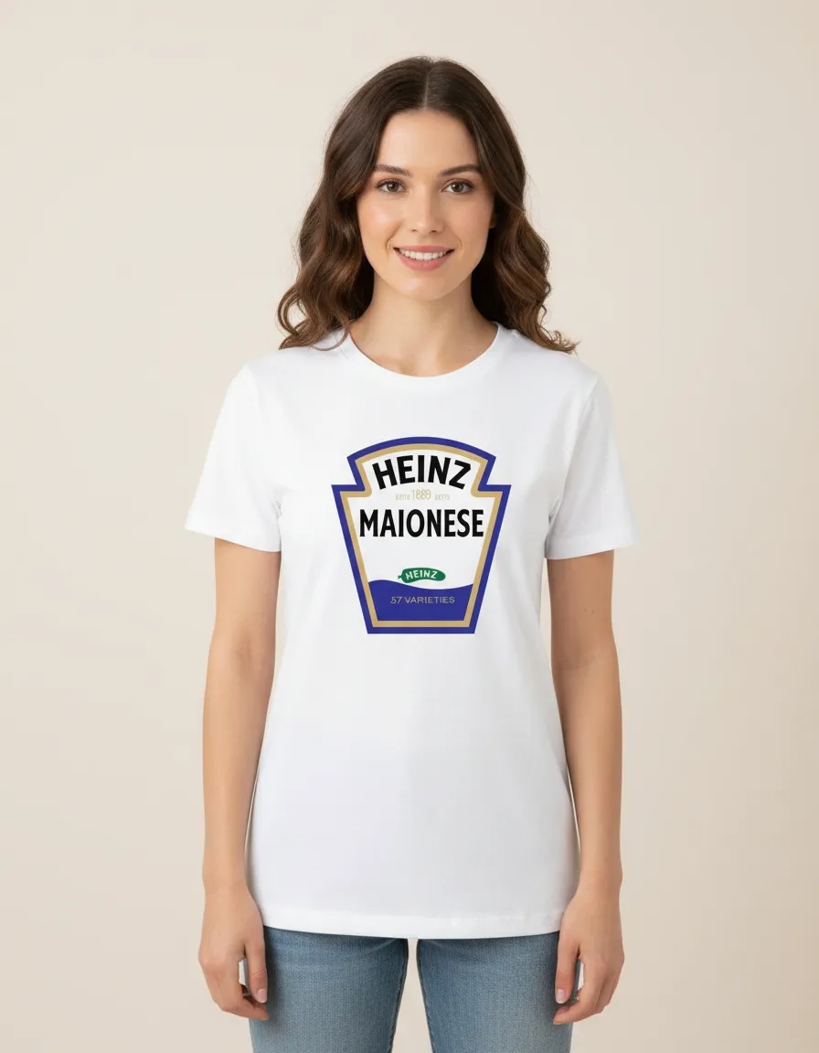 Camiseta Whait Baby Look Feminina Maionese mlc