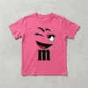 5 Camiseta Rosa M&m Infantil Piscando Fantasia Amigas Em Cores mlr