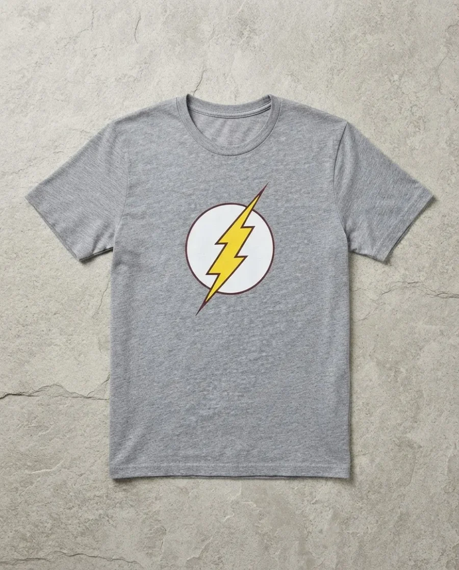 Camiseta Cinza Adulto Flash mlc